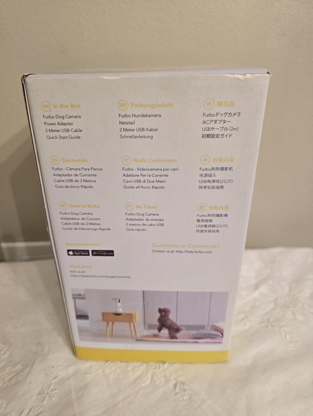 New In BOX Furbo Dog Camera - White with Brown Top - Picture 3 of 4